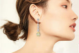 Diamond Veneer Cubic Zirconia Canary Earrings model