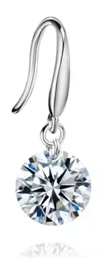 Hand made Diamond Veneer Cubic Zirconia Fish-hook Earrings | DiamondVeneer Fashion