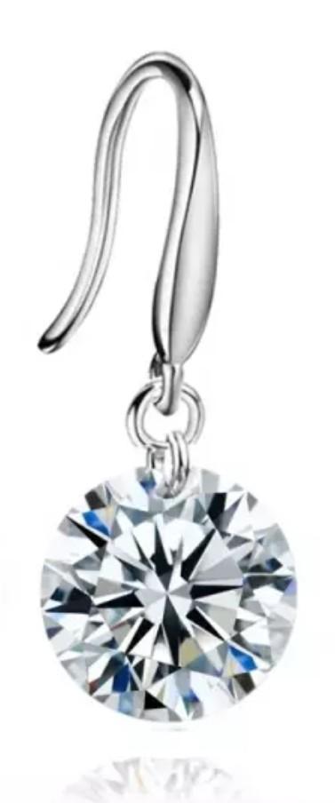 Hand made Diamond Veneer Cubic Zirconia Fish-hook Earrings | DiamondVeneer Fashion