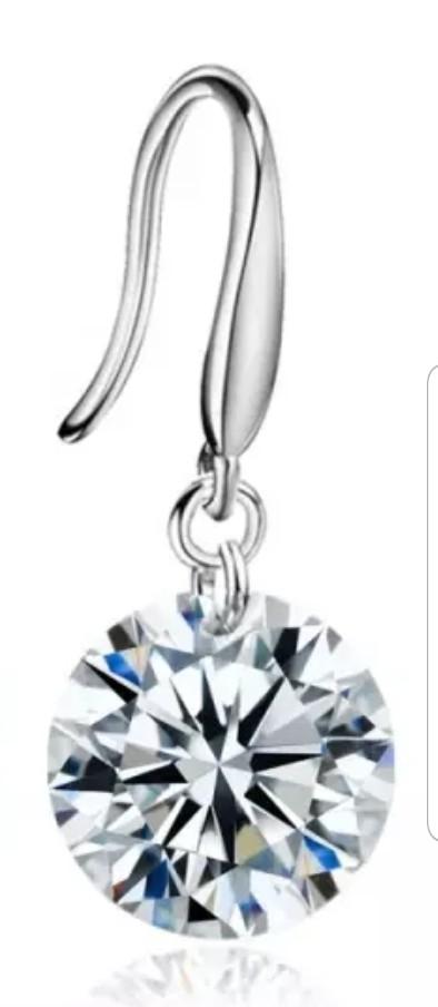 Hand made Diamond Veneer Cubic Zirconia Fish-hook Earrings | DiamondVeneer Fashion