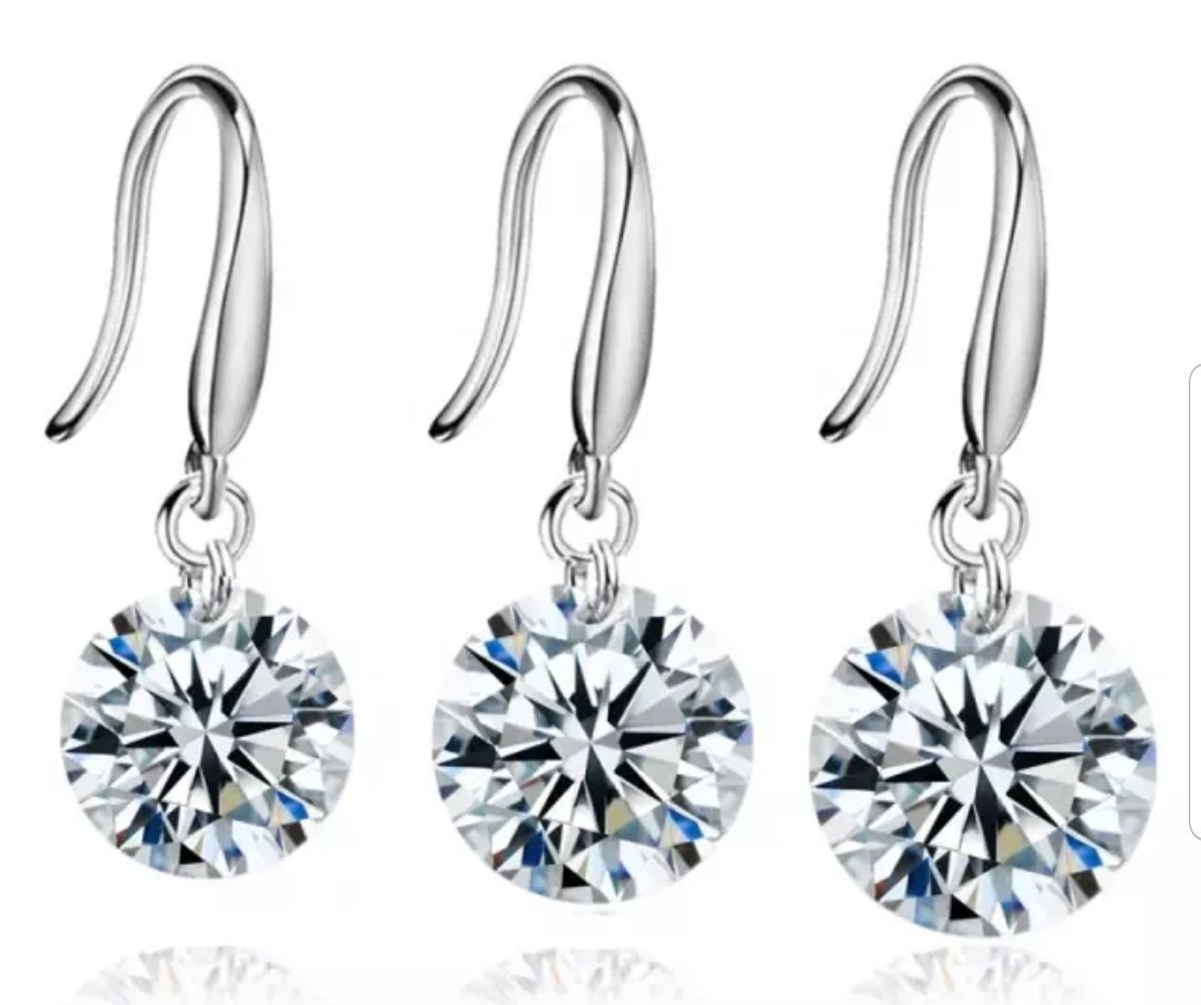 Diamond Veneer Cubic Zirconia Fish-hook Earrings | DiamondVeneer Fashion