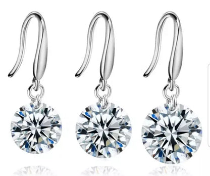 Diamond Veneer Cubic Zirconia Fish-hook Earrings | DiamondVeneer Fashion
