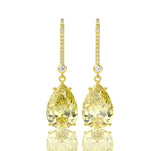 4CT TW Pear Diamond Veneer Cubic Zirconia Earrings. | DiamondVeneer Fashion