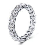 6CT TW Diamond Veneer Cubic Zirconia 14K Gold Eternity Ring. 635R38K