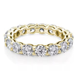 6CT TW Diamond Veneer Cubic Zirconia 14KY Gold Eternity Ring. 635R38KY