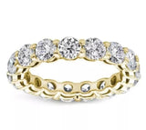 4.5CT TW Round Diamond Veneer Cubic Zirconia 14Ky Gold Eternity Ring. 635R103K