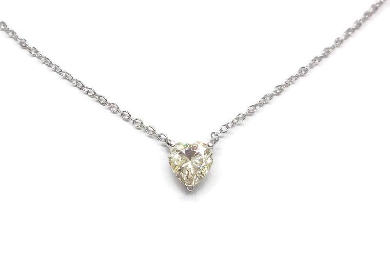 1CT Diamond Veneer Heart Solitaire Pendant | DiamondVeneer Fashion