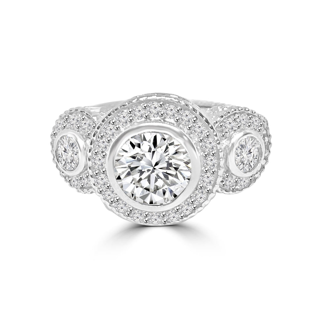 2 CT. Round Diamond Veneer Cubic Zirconia Ring. 635R13588 | DiamondVeneer Fashion