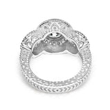 2.5CT Center Radiant Diamond Veneer Cubic Zirconia  Ring. 635R71446 | DiamondVeneer Fashion