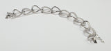 Large Curved Link Zirconite Cubic Zirconia Sterling Silver Bracelet. STB599 | DiamondVeneer Fashion