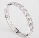 Clover stations Zirconite Cubic Zirconia Bangle Bracelet | DiamondVeneer Fashion