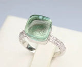 Zirconite Cabochon Sterling Silver Ring. 827R100 | DiamondVeneer Fashion