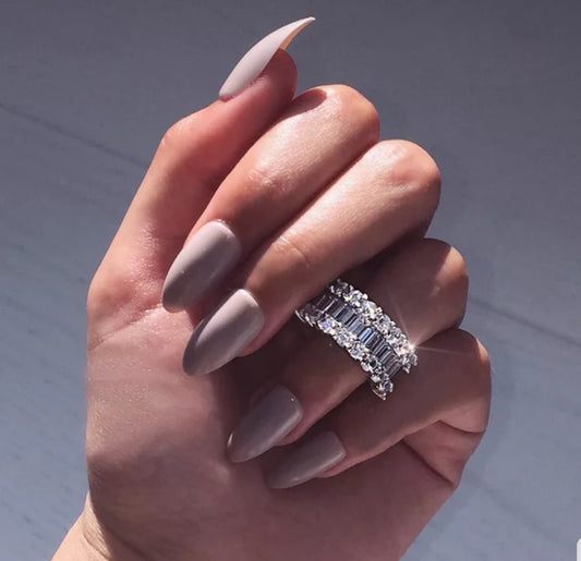 Zirconite Cubic Zirconia Buggetts Eternity Band Ring 705Rband