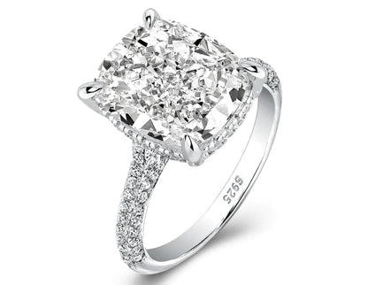 Cushion-cut cubic zirconia engagement ring, alternate view, 800R1008