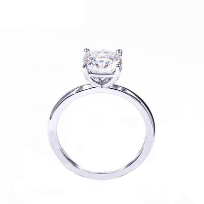 Cushion-cut cubic zirconia solitaire ring in 14K gold, alternate view, 635R208K