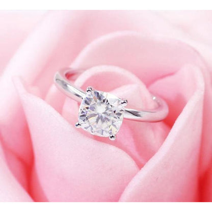 Cushion-cut cubic zirconia solitaire ring in 14K gold, alternate view, 635R208K