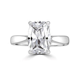 Cushion Diamond Veneer Cubic Zirconia 14K Gold Ring. 635R004K