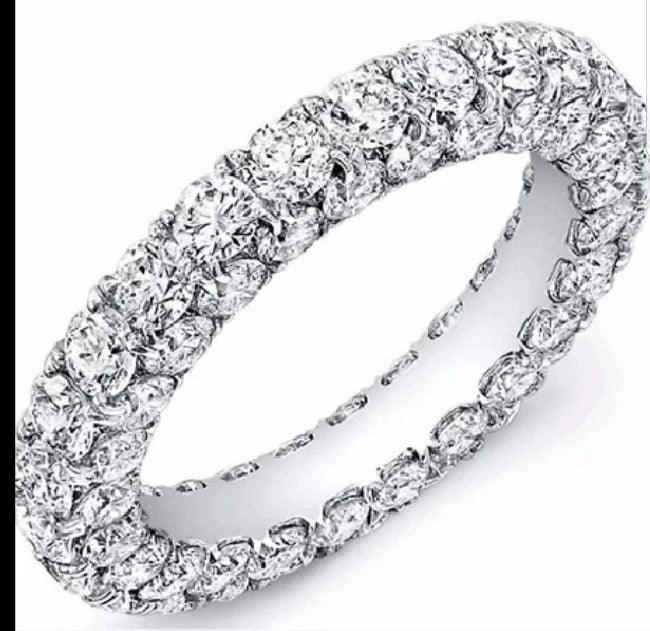 Cubic zirconia eternity band ring, main view, 813R100