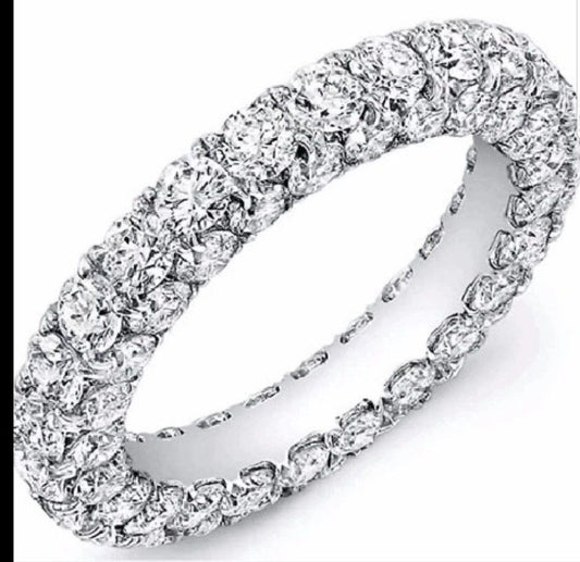 Cubic zirconia eternity band ring, main view, 813R100
