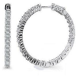 Double-view cubic zirconia hoop earrings by Zirconite, alternate view, 698E250