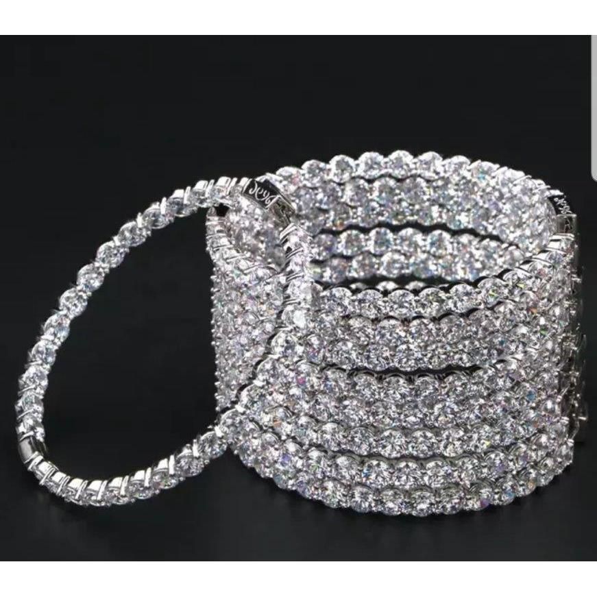 Double-view cubic zirconia hoop earrings by Zirconite, alternate view, 698E250