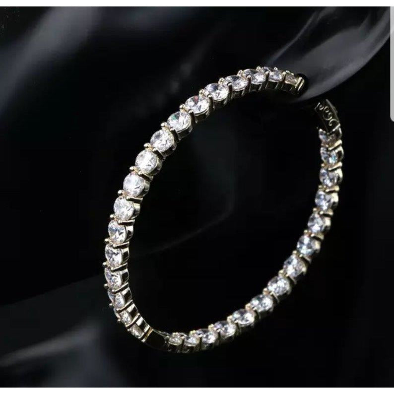 Diamond Veneer cubic zirconia stone color options chart for the double-view cubic zirconia hoop earrings by Zirconite