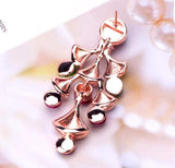 Multi color Cabochon synthetic Gems Designer Chandelier Zirconite Earrings.