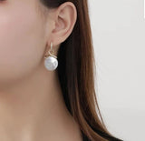 Genuine Fresh water Pearl Coin Designer Earrings2. 810E12