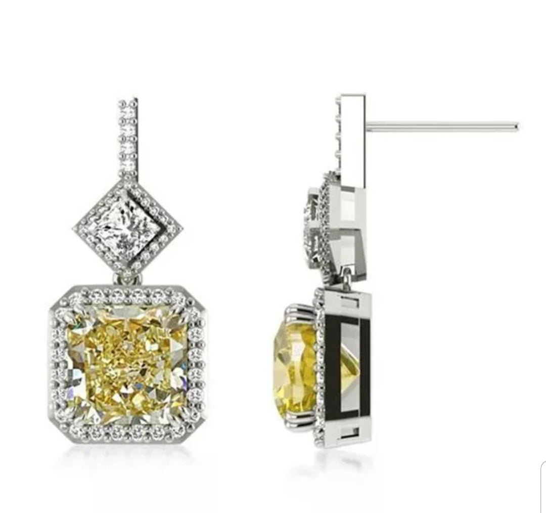 Geometric cubic zirconia earrings, alternate view, 830E1029