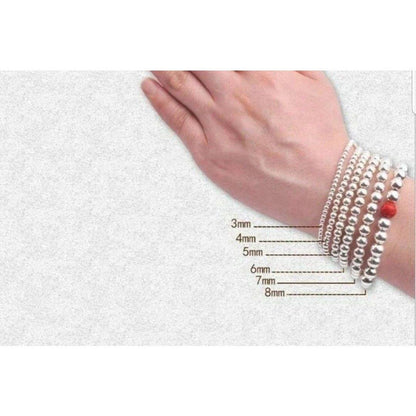Non-tarnish gold bead stretch bracelet by Zirconite, alternate view, 655B