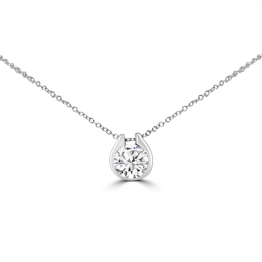 Horseshoe Diamond Veneer cubic zirconia pendant, main view