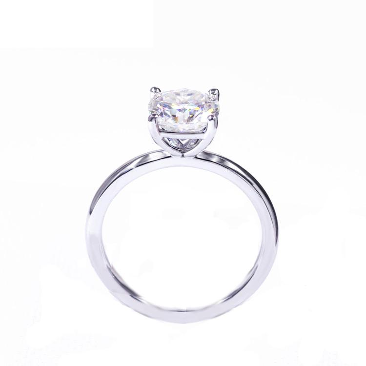 Cushion Diamond Veneer Cubic Zirconia Zirconia Sterling Silver Solitaire Ring3. 635R208