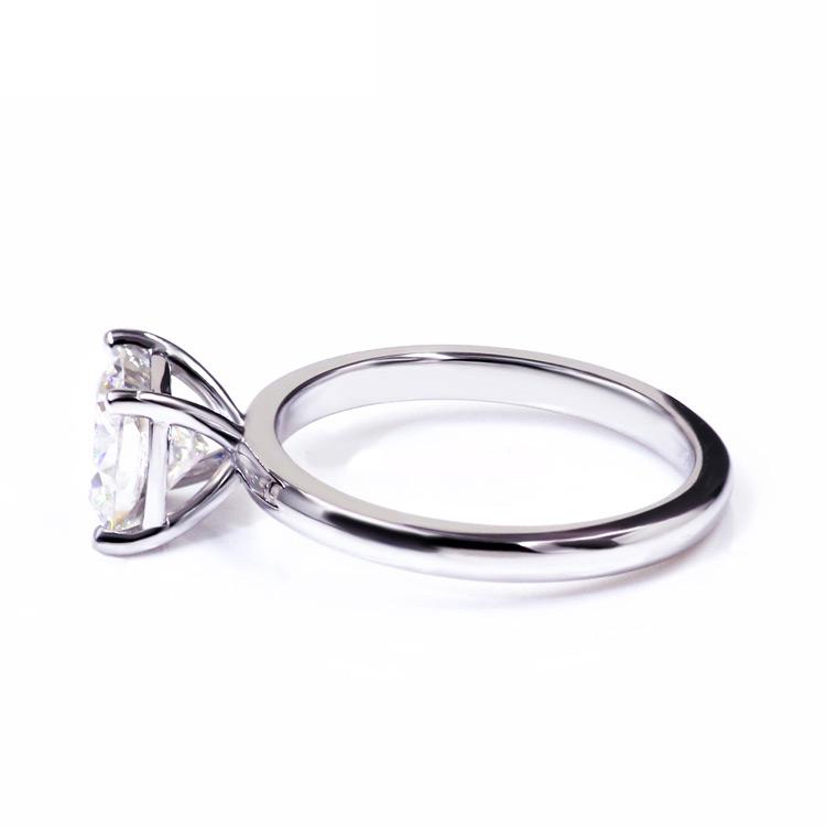 Cushion Diamond Veneer Cubic Zirconia Sterling Silver Solitaire Ring2. 635R208