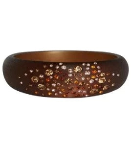 Jeweled acrylic opaque bangle bracelet by Zirconite, purple color, 629B81361