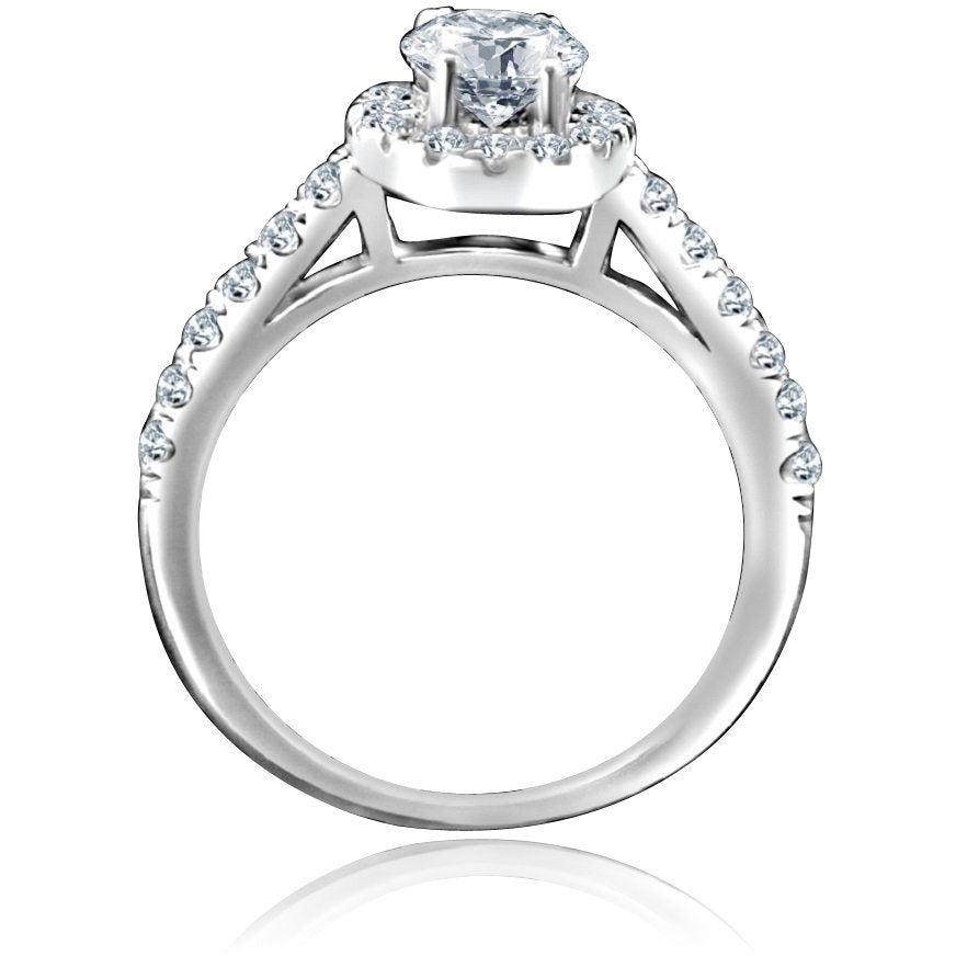 Oval Diamond Veneer cubic zirconia ring, alternate view, 635R3231