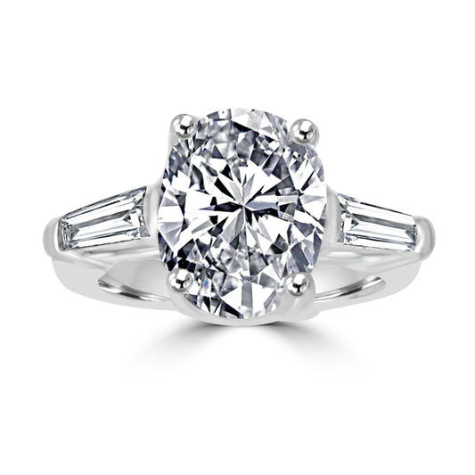 Oval Diamond Veneer cubic zirconia ring, main view, 635R72089