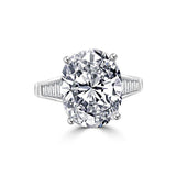 Oval Diamond Veneer Cubic Zirconia Sterling Silver Ring. 635R71613