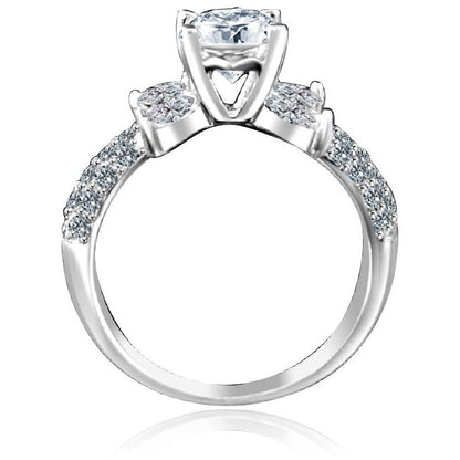 Round Diamond Veneer cubic zirconia ring, alternate view, 635R3228
