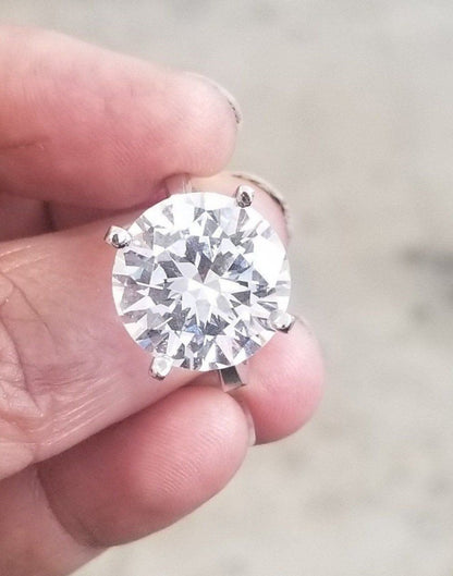 Round cubic zirconia solitaire ring, alternate view, 635R166A
