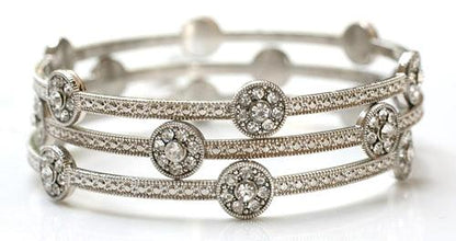 Set of three fashion bangle bracelets by Zirconite, group view, 657B3411