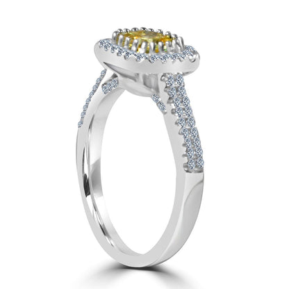 Square cushion-cut cubic zirconia halo ring, alternate view, 635R0251