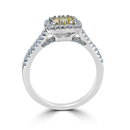 Square cushion-cut cubic zirconia halo ring, alternate view, 635R0251