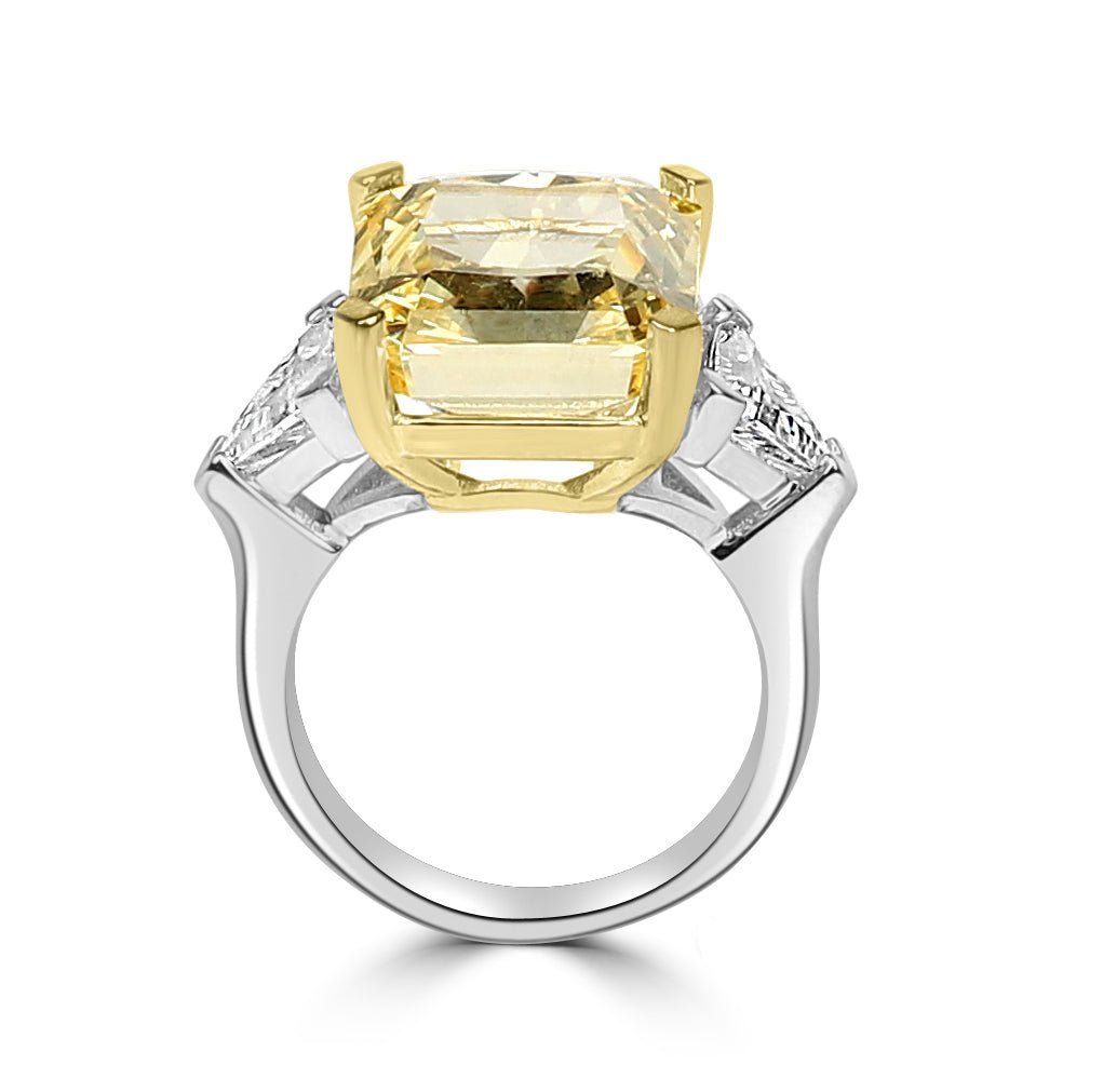 Three-stone cubic zirconia engagement ring, alternate view, 803R100