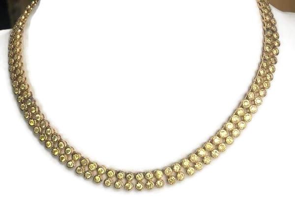 Two-row cubic zirconia necklace by Zirconite, alternate view, AN2281