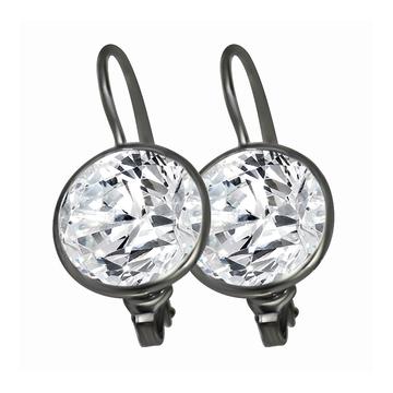 Zirconite Cubic Zirconia Wire Bezel Lever back earrings. 501El03871